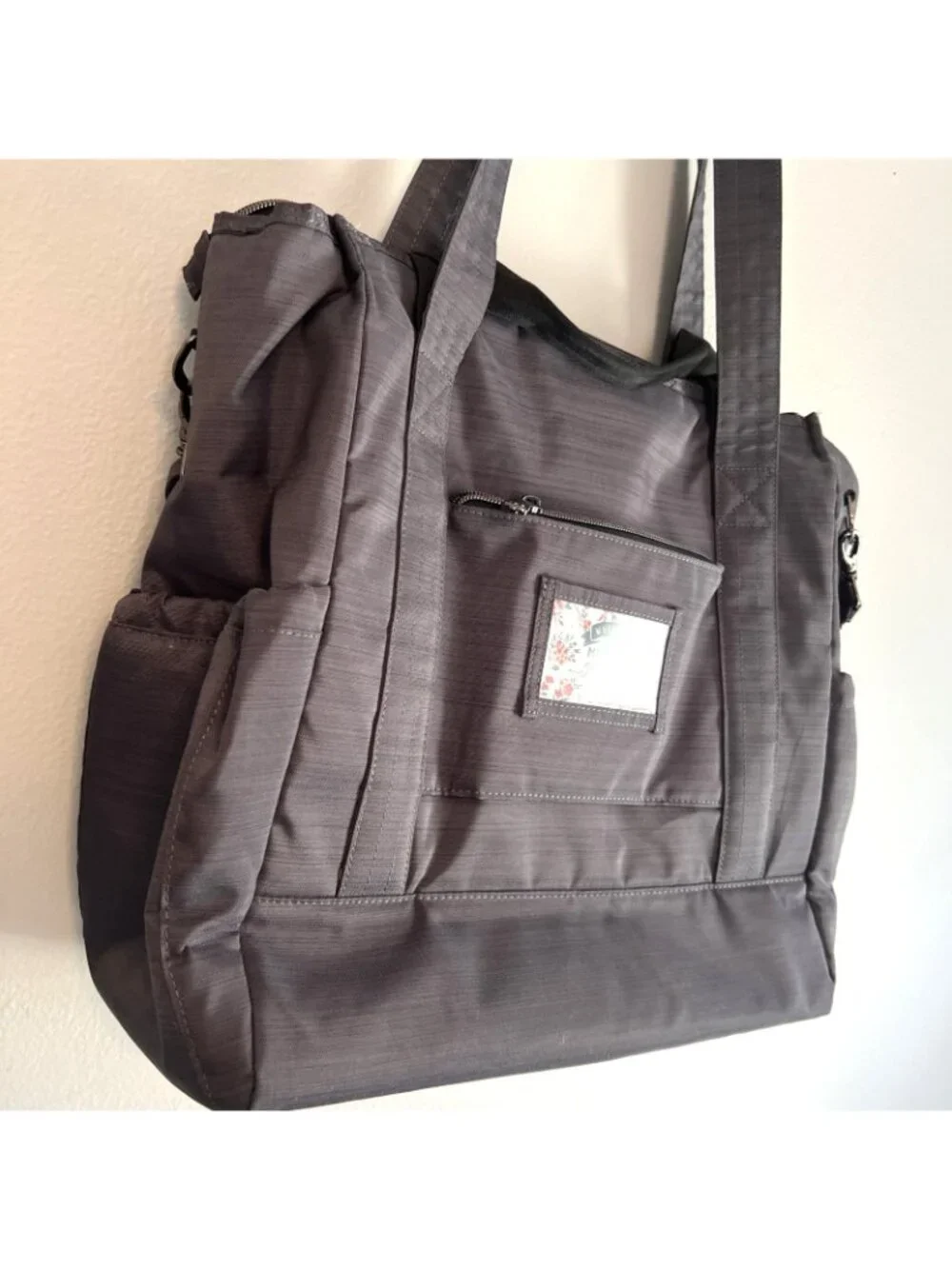 Lug Baby Yacht Carry All Bag Gray Zip Top Tote
